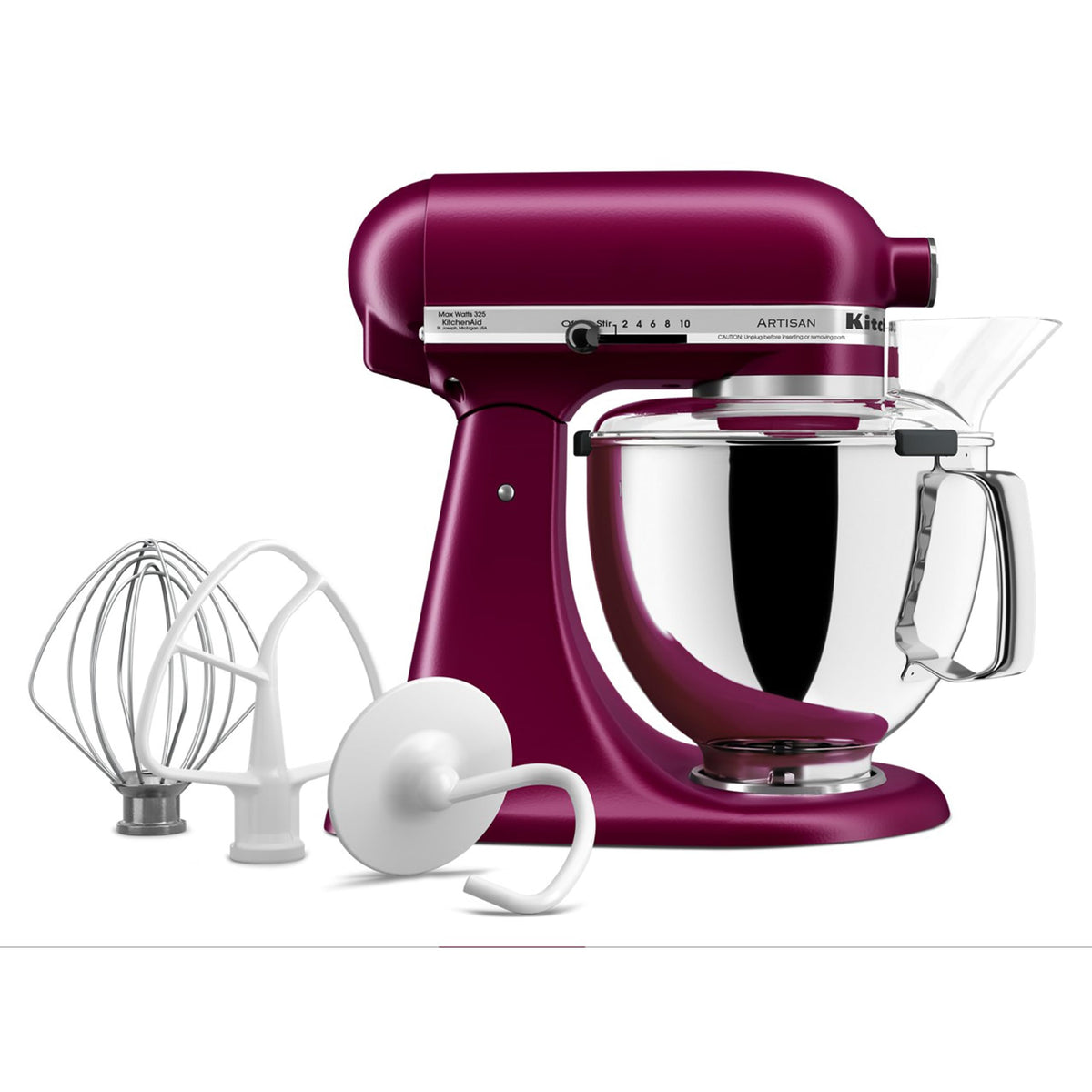 Artisan, 5-Qt Tilt Head Stand Mixer, KSM150PS, Beetroot by KitchenAid – 5Q, 5.0 quarts, Metal, Beetroot, Pack of 6