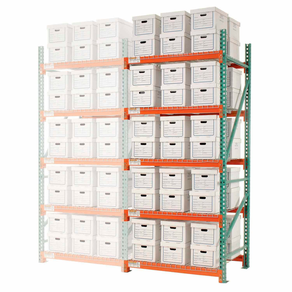Record Storage Rack Add-On Letter Legal 48"W x 42"D x 120"H by Global Industrial – Alloy Steel, Gray, Model 258210N