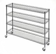 HUBERT Impulse Merchandising Cart, Flint Wire - 48" L x 12" W x 34" H