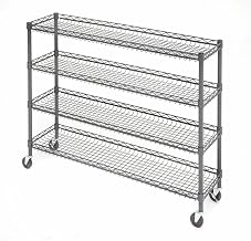 HUBERT Impulse Merchandising Cart, Flint Wire - 48" L x 12" W x 34" H