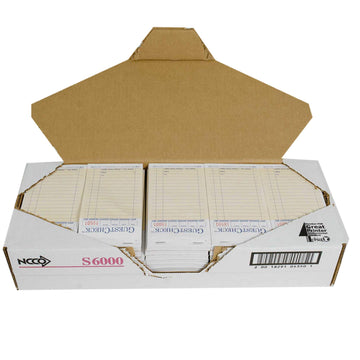 National Checking Company Interleaving Carbon Guest Check Paper - 2 Part Salmon by NCCO – Salmon, Pack of 2500, Model S6000