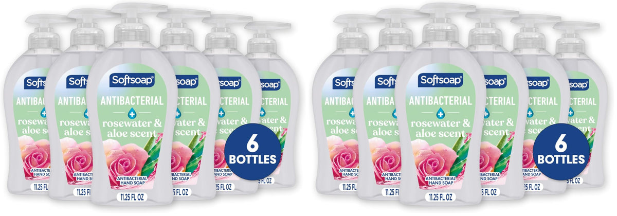 Softsoap Rosewater & Aloe / 11.25 Fl Oz (Pack of 12) / Transparente Hand Wash