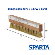 SPARTA Pizza Oven Brush Replacement Head with Crimped Brass Bristles and Stainless-Steel Scraper by Carlisle FoodService Products – 10"x 3.50"x1.50" (Pack of 1), Model 4005220