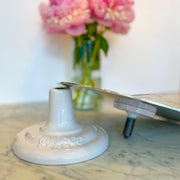 Cast Iron and Non-Slip Pad Cake Stand by Ateco – #612 12" Round, Cast Iron Base, Cast Iron, White