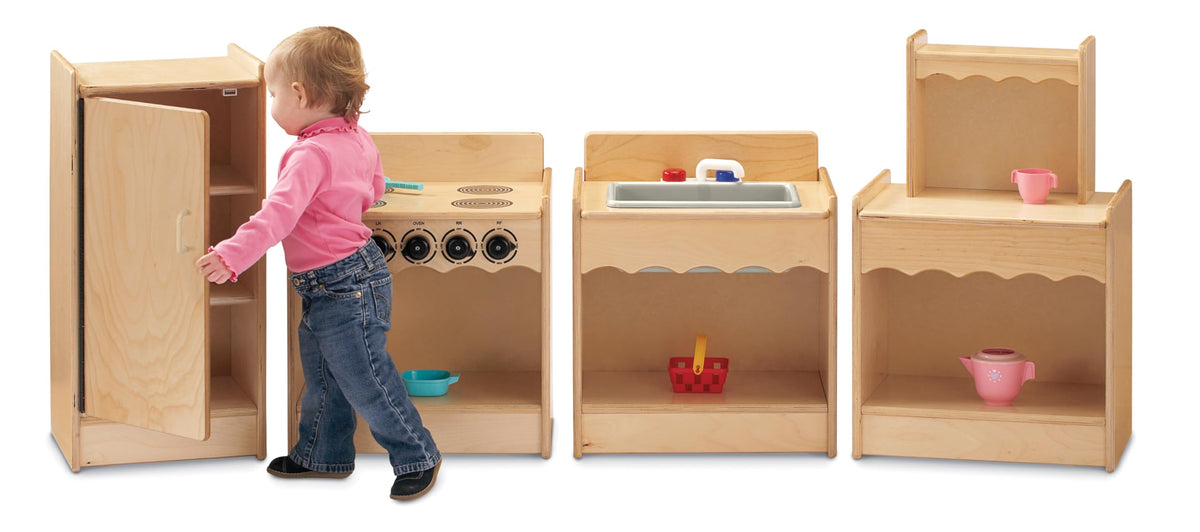 Toddler Contempo Stove by Jonti-Craft – Toddler Size, Wood, White, Model 2079JC