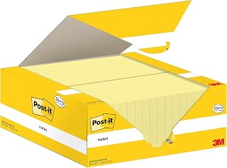 Post-it Notes, Canary Yellow, 76 mm x 76 mm, 100 Sheets/Pad, 24 + 12 Free Pads/Pack