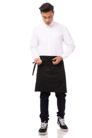 Unisex Half Bistro Server Apron by Chef Works – One Size, Polycotton, Black, 1 Pack, Model F28