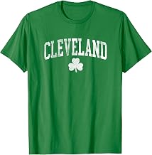 Retro Cleveland St Patricks Day Lucky Clover Ohio boys girls T-Shirt