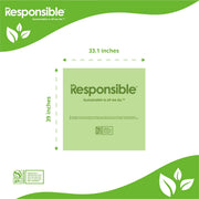 Compostable Tall Kitchen Trash Bags 33 Gallon - Heavy Duty Multipurpose Bin Liners for Food Scraps by Responsible Products – Pack of 360