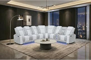Global Furniture USA U8000 Grey P2 SECTIONAL with LED