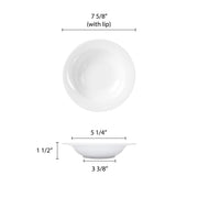 Color white melamine dinnerware collection 8 oz by Thunder Group – 7 3/4 inches, 8.0 ounces, Melamine, White, Model CR5077W