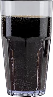 G.E.T. 9916-1-CL-EC 16 oz. Clear Tumbler, SAN Plastic Bahama Tumblers (Pack of 4)