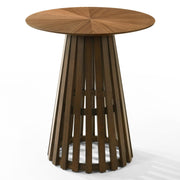 Weiss - Mid-Century Modern Walnut Round Bar Table by Limari Home – Rubberwood, Walnut, Model LIM-85574