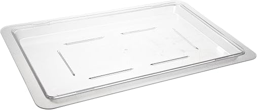 Cambro 1218CCW 18" Length x 12" Width, Camwear Clear Polycarbonate Half Size Flat Lid for Food Boxes