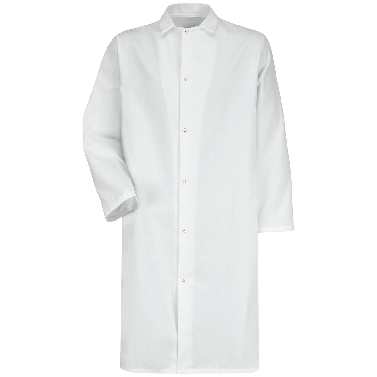 Men's Gripper-Front Butcher Frock by Red Kap – X-Large, Polyester, White, Model 4006WH RG XL