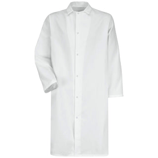 Men's Gripper-Front Butcher Frock by Red Kap – X-Large, Polyester, White, Model 4006WH RG XL