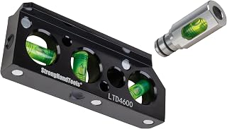 Strong Hand Tools 3-Axis Magnetic Level with EZ-View Vials, 6" Magnetic Bubble Level with 45° / 90° / 180° Vials, Aluminum Body, Ideal for Construction, Welding and Renovation, LTD4600