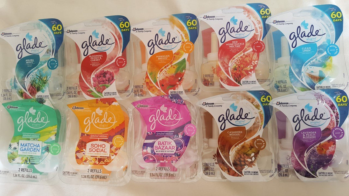 12 Blooming Peony & Cherry Plugins Scented Oil Refills No Outer Package by Glade – 1 Count (Pack of 12), Pink, Pack of 12