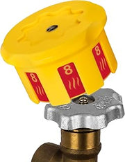 EZ-View Gas Cylinder Valve Indicator, Fits 8 Star Hand Wheel, Gas Saving, Easy Twist, (Red/ON) (Yellow/Off), GVC380, Strong Hand Tools