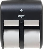 Georgia-PacificGeorgia-Pacific 4-Roll Quad Coreless High-Capacity Toilet Paper Dispenser, 13.3" x 11.8" x 6.9", Black