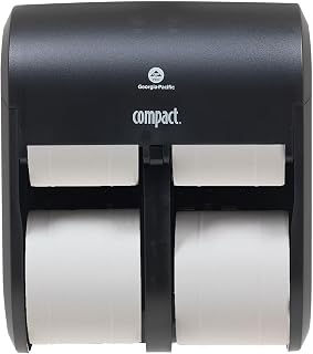 Georgia-PacificGeorgia-Pacific 4-Roll Quad Coreless High-Capacity Toilet Paper Dispenser, 13.3" x 11.8" x 6.9", Black