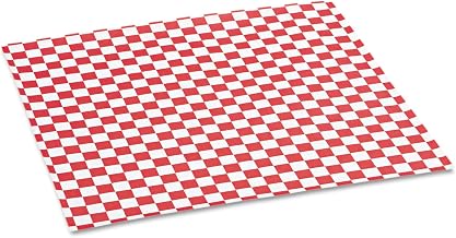 Bagcraft Papercon Grease-Resistant Paper Wrap/Liners, 12 x 12, Red Check - (5 pack / 1000 sheets per box)