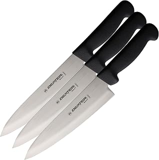 Dexter-Russell Basics P94801B 8" Cook's Knife with Black Polypropylene Handle (Pack of 3)