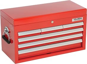 Global Industrial 6 Drawer Tool Chest, 25-15/16" x 12-1/16" x 14-3/4", Red