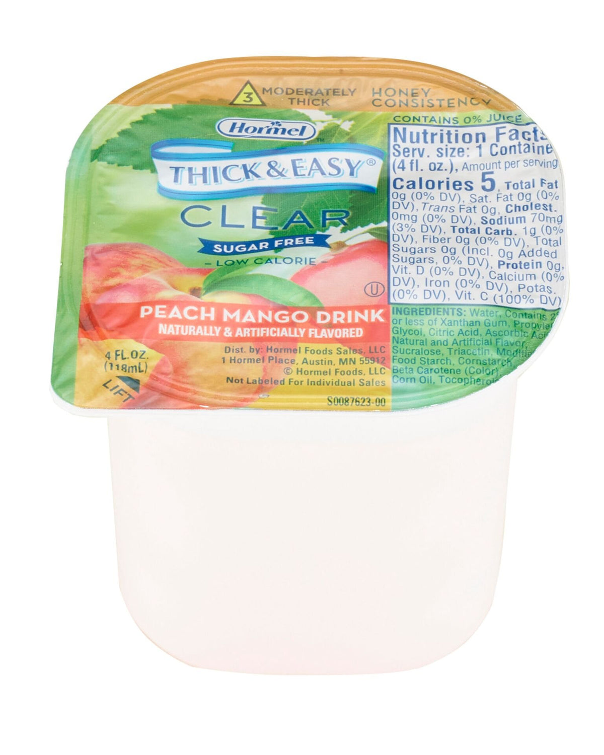 Thick & Easy Sugar Free Peach Mango / 4 Ounce (Pack of 24) / Honey Fruit Juice