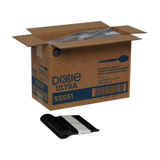 Dixie SSS51 SmartStock Plastic Cutlery Refill, Spoons, Black, 40 Per Pack (Case of 24 Packs)