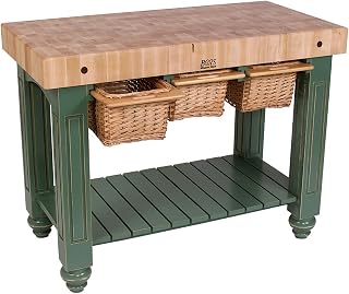John Boos American Heritage Kitchen Island with Butcher Block Top Base Finish: Warm Cherry