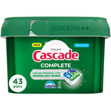 Complete Action Dishwasher Detergent Pods Fresh Scent Dishwasher Pods and Tablets by Cascade – 43 Count (Pack of 1), Blue, Model P_1514