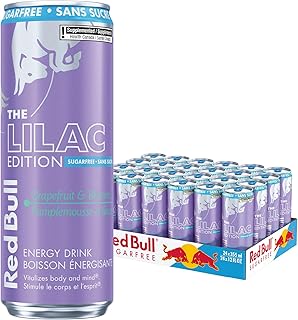 Red Bull Energy Drink, Sugar Free, Lilac Edition, Grapefruit & Blossom Flavor, 12 fl oz Cans, 24 Pack