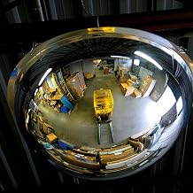 Global Industrial Full Dome Acrylic Warning Mirror, Indoor, 36" Diameter