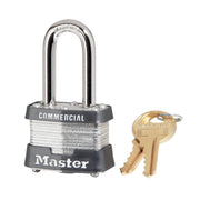 3KALF Outdoor Padlock with Key by Master Lock – 1 Pack, Alloy Steel, Silver, Model MLS3KALF