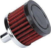 Allstar Performance ALL36213 Breather - Push-in - Round - 1/2 in Hole - Reusable - Rubber/Steel - Black/Chrome - Each