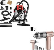 Shop-Vac 3 Gallon 4.0 HP Wet/Dry Vacuum with Blower Function and S4 Handheld Car Vacuum Cleaner Cordless (Champagne)