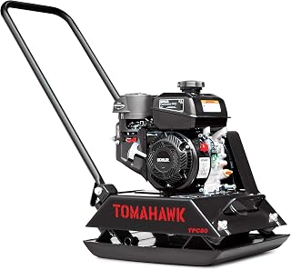 Tomahawk Power Tomahawk Vibratory Plate Compactor Tamper for Dirt, Asphalt, Gravel, Soil Compaction with 6HP Engine