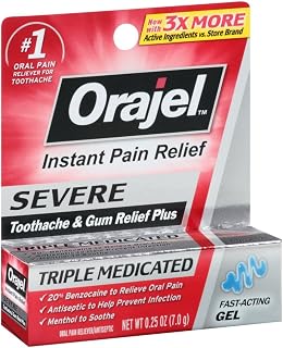 Orajel Severe Instant Pain Relief Gel - 0.25 oz, Pack of 6