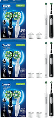 Oral-B Black & White / 2 Count (Pack of 3) / 2 Handles Rotating