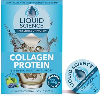 Java House Liquid Science Citrus Berry Collagen Protein Drink Mix Pods, 12-Pack