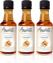 Amoretti Premium Caramel Syrups 50ml 3 Pack
