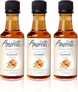 Amoretti Premium Caramel Syrups 50ml 3 Pack
