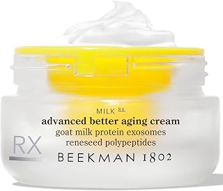 Beekman 1802 Milk RX Advanced Better Aging Face Cream, 0.5 fl oz | Collagen Moisturizer, 4x Retinol Alternative with Goat Milk Exosomes & Polypeptide, Firming Cream