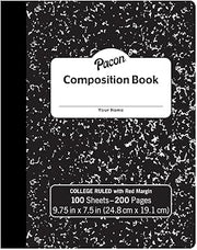 Pacon Composition Book, White, 9.8" x 7.5" x 0.1"