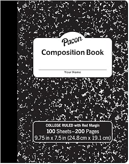 Pacon Composition Book, White, 9.8" x 7.5" x 0.1"
