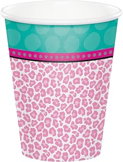 Creative Converting 317280 96 Count 9 oz Hot/Cold Paper Cups, Sparkle Spa Party!