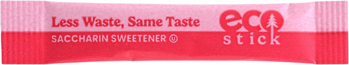 ecoStick Zero Calorie Sweetener Packets | Pink Saccharin | 2000 Count | Gluten Free