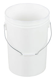 6G Open Head Pail Stl Hndl White by Vestil – One Size, Blend, Multicolor, Model PAIL-6-PWS