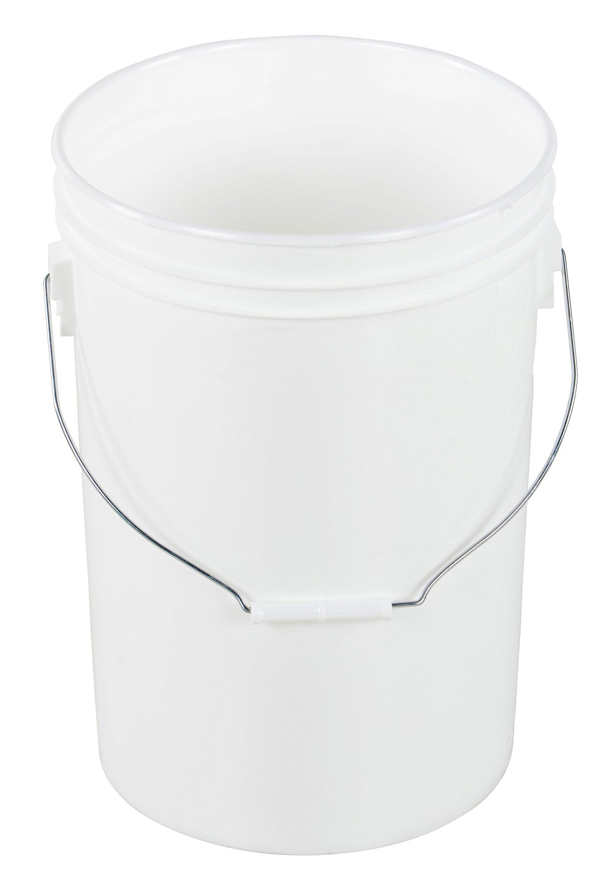 6G Open Head Pail Stl Hndl White by Vestil – One Size, Blend, Multicolor, Model PAIL-6-PWS